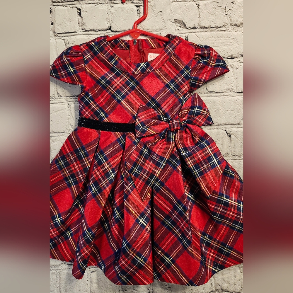 American Girl Plaid Christmas Dress. Bitty baby from American Girl size 2T.